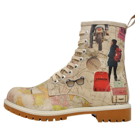 Bunte Boots mit schönen Motiven und kreativen Designs - Dogo Boots - Travel Lover im DOGO Onlineshop bestellen!