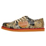 Bunte Halbschuhe mit schönen Motiven und kreativen...