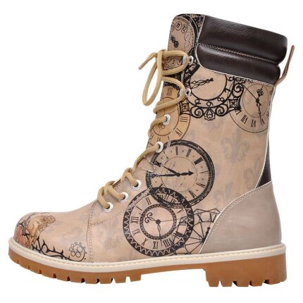 Bunte Super Boots mit schönen Motiven und kreativen Designs - Dogo Boots - Tick Tock im DOGO Onlineshop bestellen!