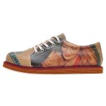 Bunte Halbschuhe mit schönen Motiven und kreativen...