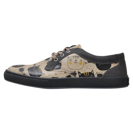 Bunte Sneaker mit schönen Motiven und kreativen Designs - Dogo Cord - Monochrome Cats im DOGO Onlineshop bestellen!