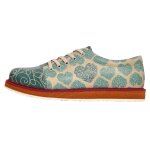 Bunte Halbschuhe mit schönen Motiven und kreativen...