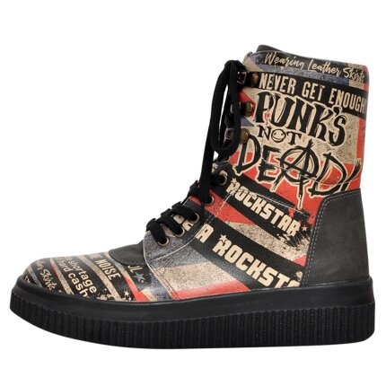 Bunte Sneaker Boots mit schönen Motiven und kreativen Designs - Dogo Future Boots - British Punk im DOGO Onlineshop bestellen!
