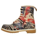 Bunte Boots mit schönen Motiven und kreativen...