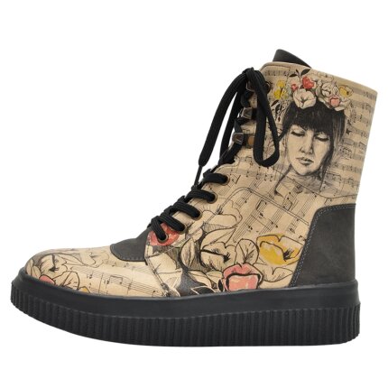 Bunte Sneaker Boots mit schönen Motiven und kreativen Designs - Dogo Future Boots - Music on World off im DOGO Onlineshop bestellen!