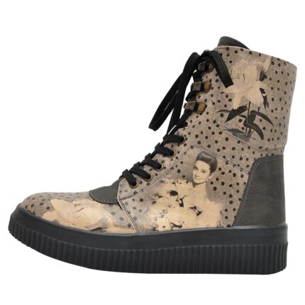 Bunte Sneaker Boots mit schönen Motiven und kreativen Designs - Dogo Future Boots - Black Dress im DOGO Onlineshop bestellen!