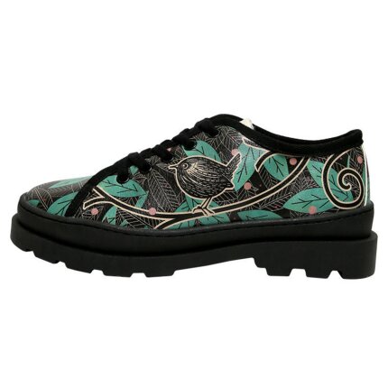 Bunte Sneaker mit schönen Motiven und kreativen Designs - Dogo Alessandra - Bird and Leaves im DOGO Onlineshop bestellen!