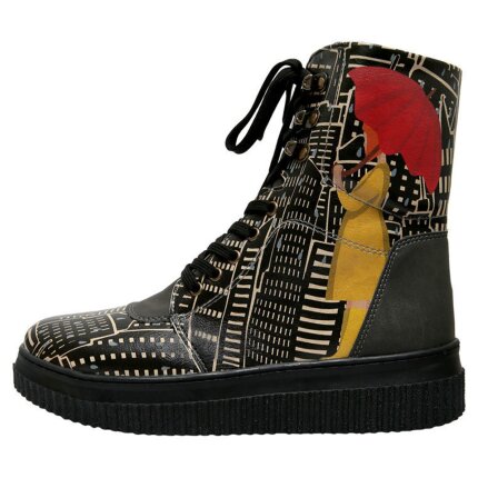 Bunte Boots mit schönen Motiven und kreativen Designs - Dogo Future Boots - Rain in the City im DOGO Onlineshop bestellen!