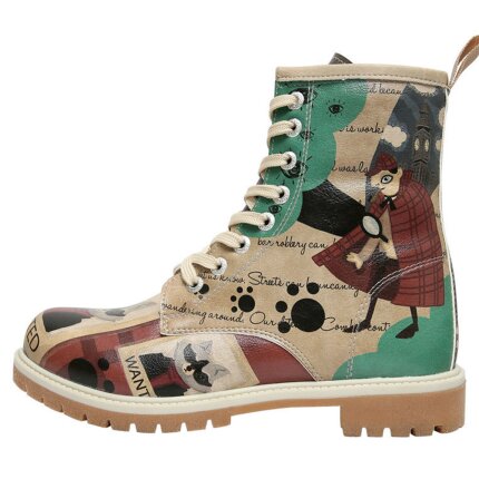 Bunte Boots mit schönen Motiven und kreativen Designs - Dogo Boots - Criminal Raccoon im DOGO Onlineshop bestellen!