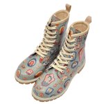 Bunte Boots mit schönen Motiven und kreativen...