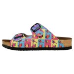 Bunte Sandalen mit schönen Motiven und kreativen...
